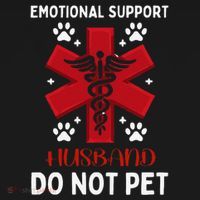 Emotional Support Husband Do Not Pet Pajama Set thumb 2