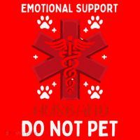 Emotional Support Husband Do Not Pet Santa Hat thumb 1