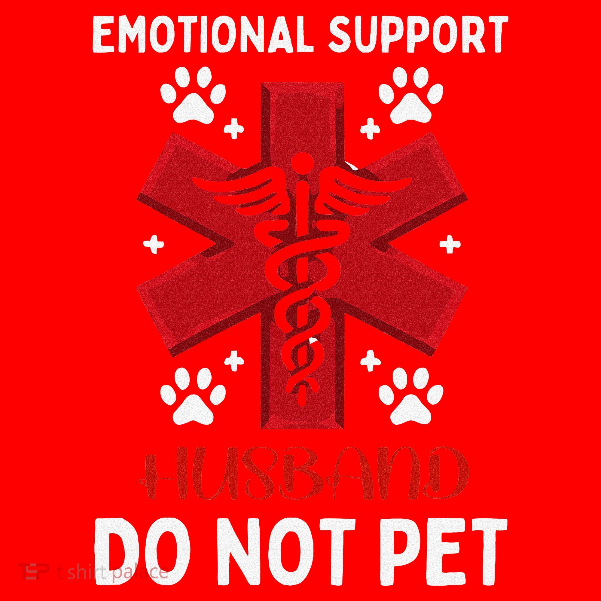 Emotional Support Husband Do Not Pet Santa Hat
