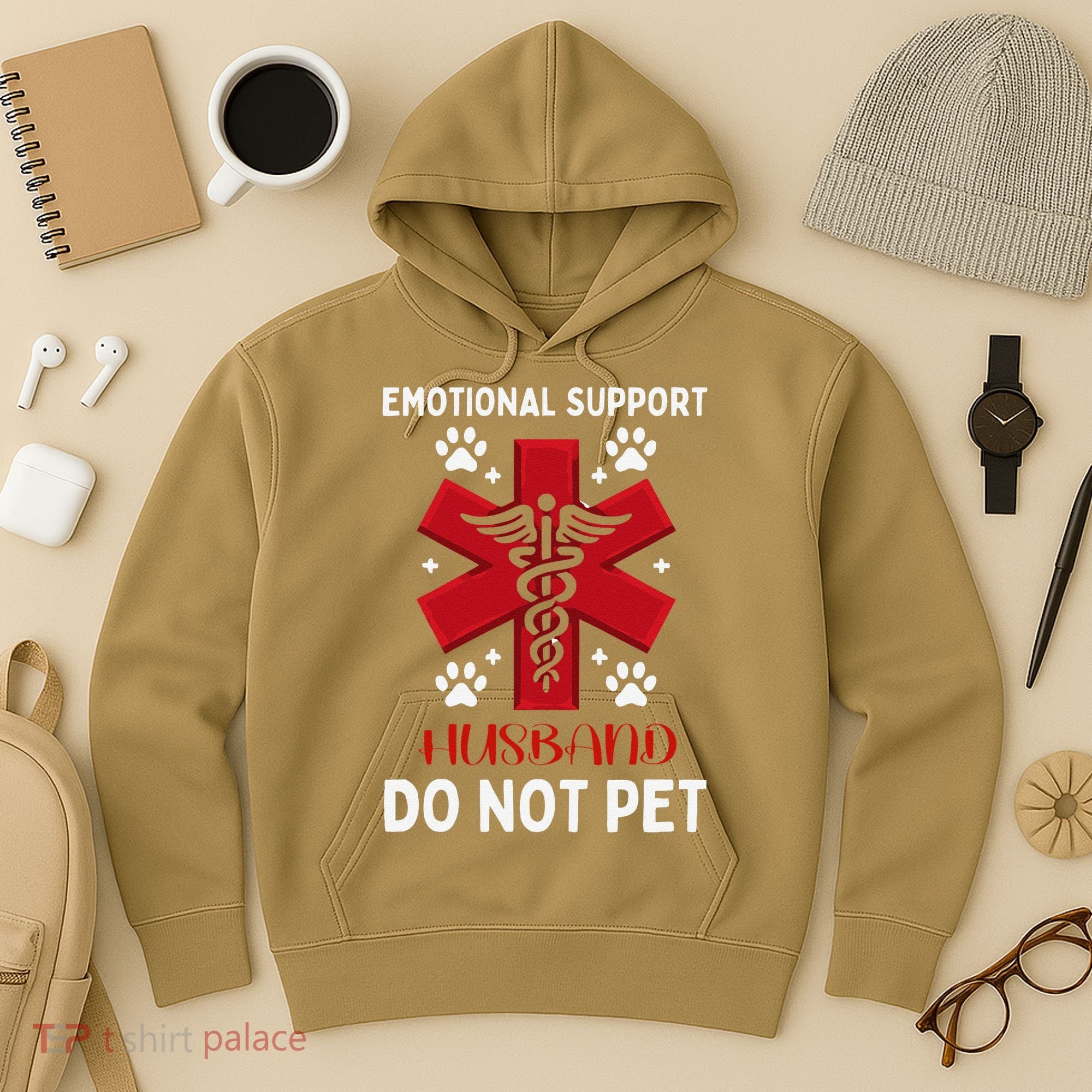 Emotional Support Husband Do Not Pet Hoodie