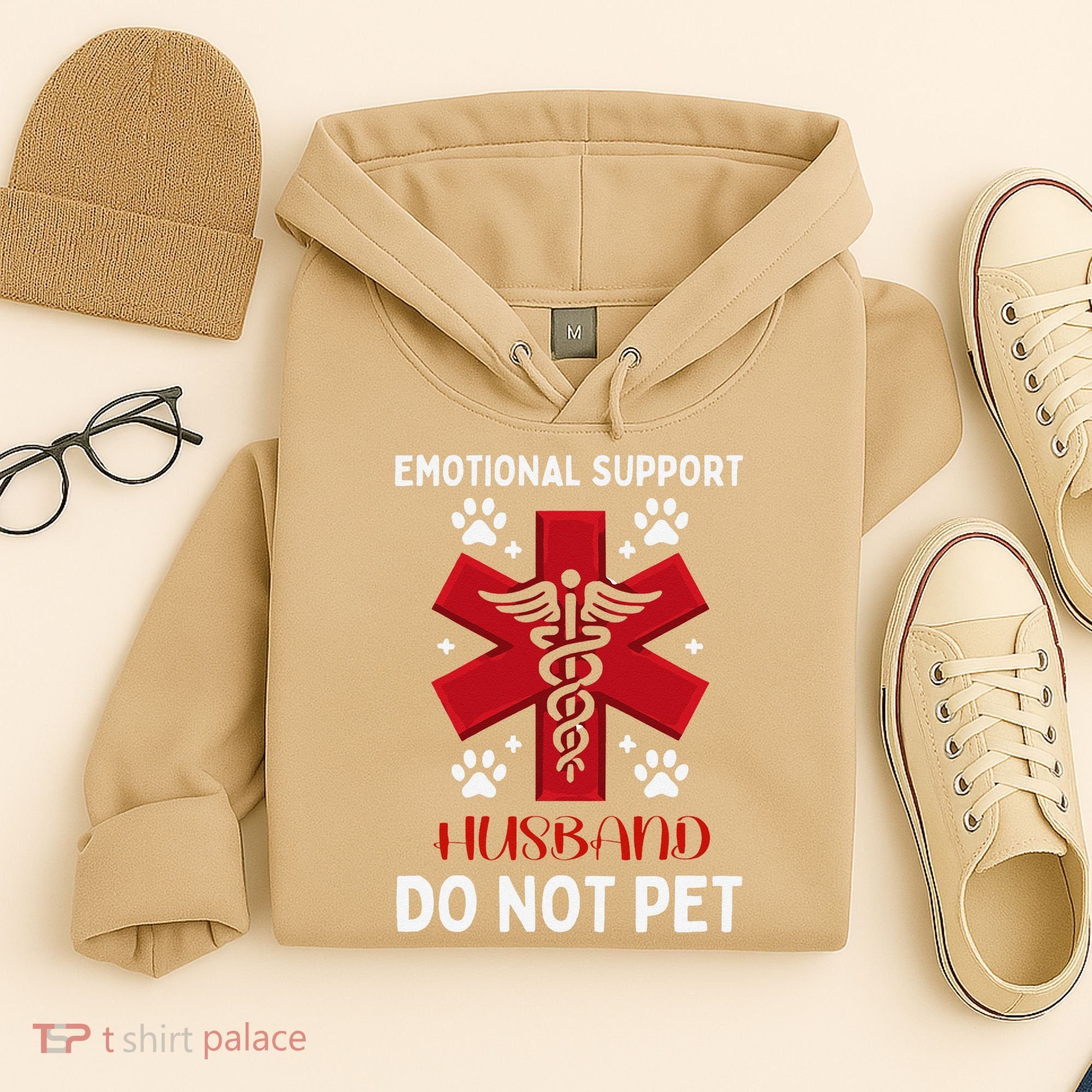 Emotional Support Husband Do Not Pet Hoodie