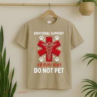 Emotional Support Husband Do Not Pet T-Shirt thumb 2