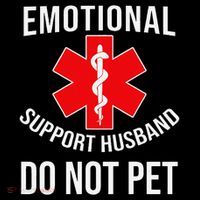 Emotional Support Husband Do Not Pet Funny Bucket Hat thumb 4