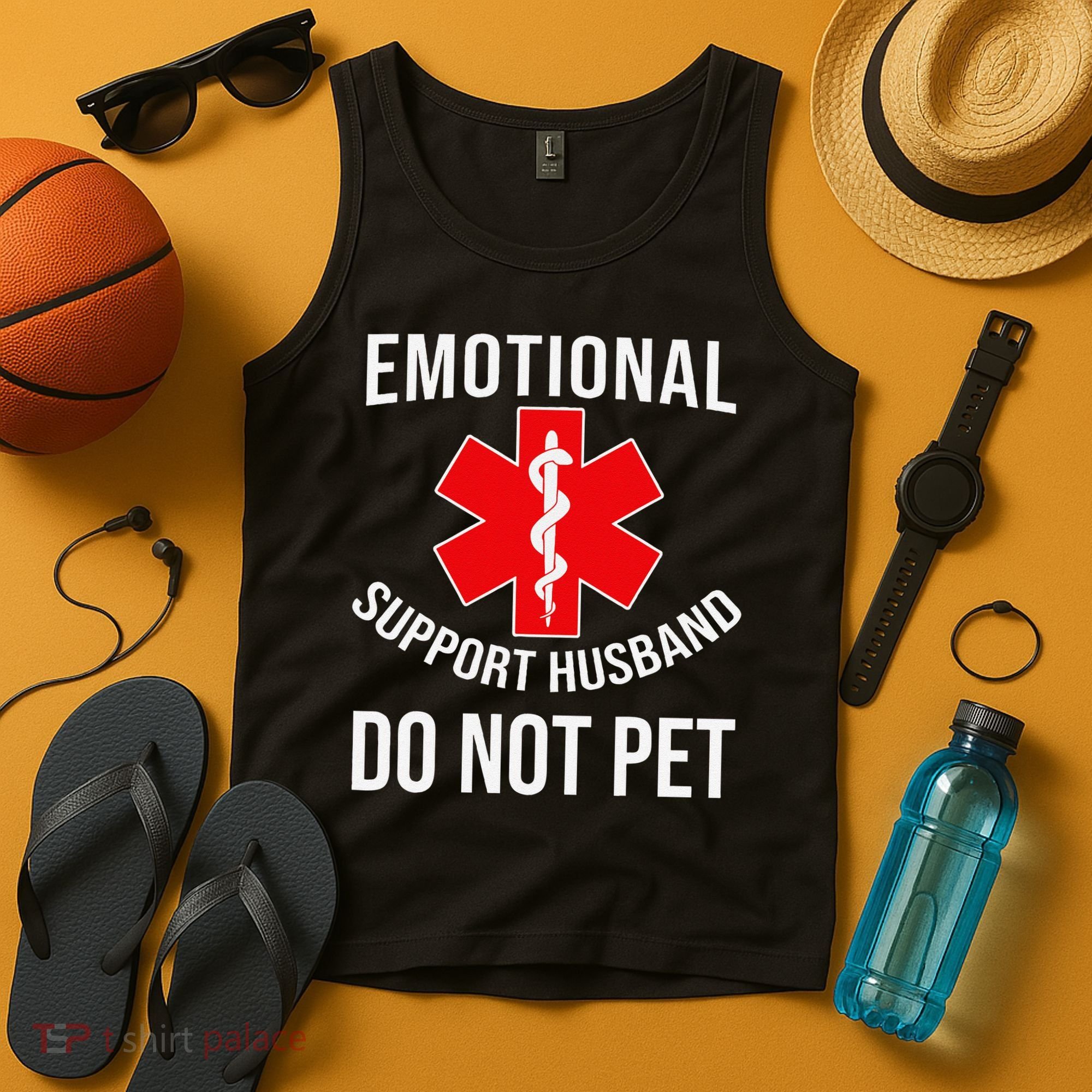 Emotional Support Husband Do Not Pet Funny Tank Top