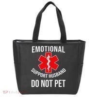 Emotional Support Husband Do Not Pet Funny Tote Bag thumb 0