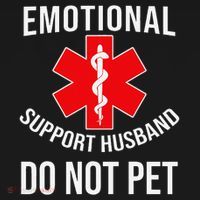 Emotional Support Husband Do Not Pet Funny Tote Bag thumb 4