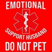 Emotional Support Husband Do Not Pet Funny Santa Hat thumb 1