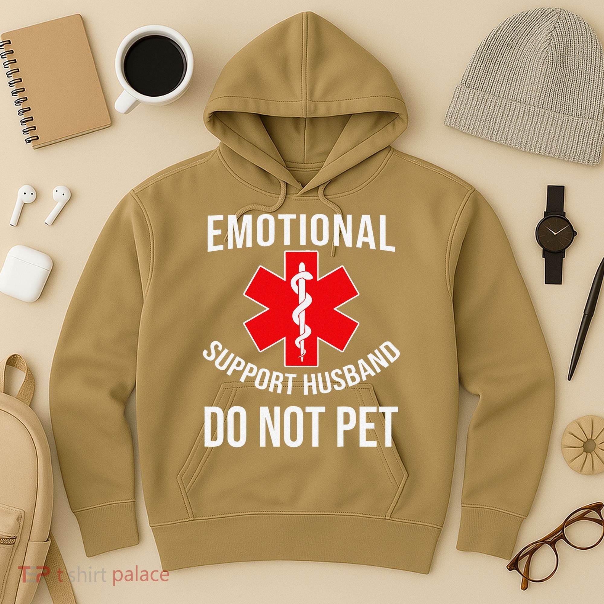 Emotional Support Husband Do Not Pet Funny Hoodie