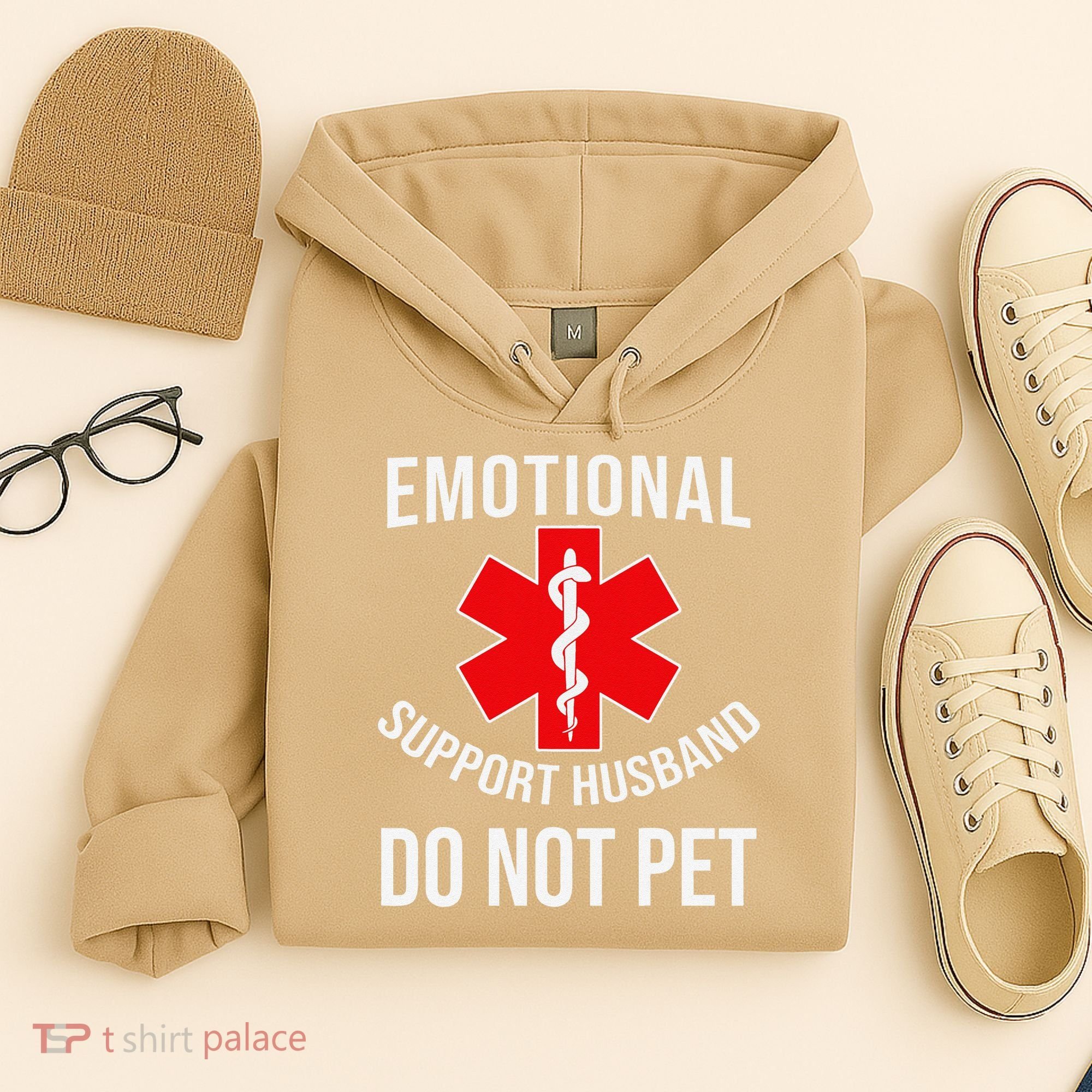 Emotional Support Husband Do Not Pet Funny Hoodie