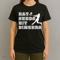 Eat Seeds Hit Dinger Baseball Lover T-Shirt thumb 4