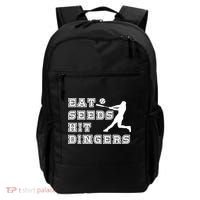 Eat Seeds Hit Dinger Baseball Lover Backpack thumb 0
