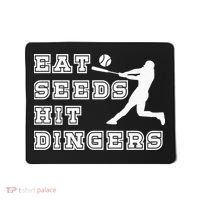 Eat Seeds Hit Dinger Baseball Lover Mousepad thumb 0
