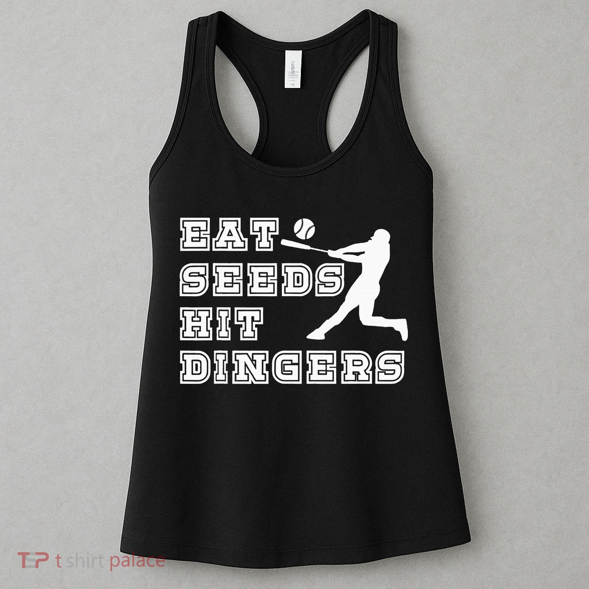 Eat Seeds Hit Dinger Baseball Lover Women's Tank Top