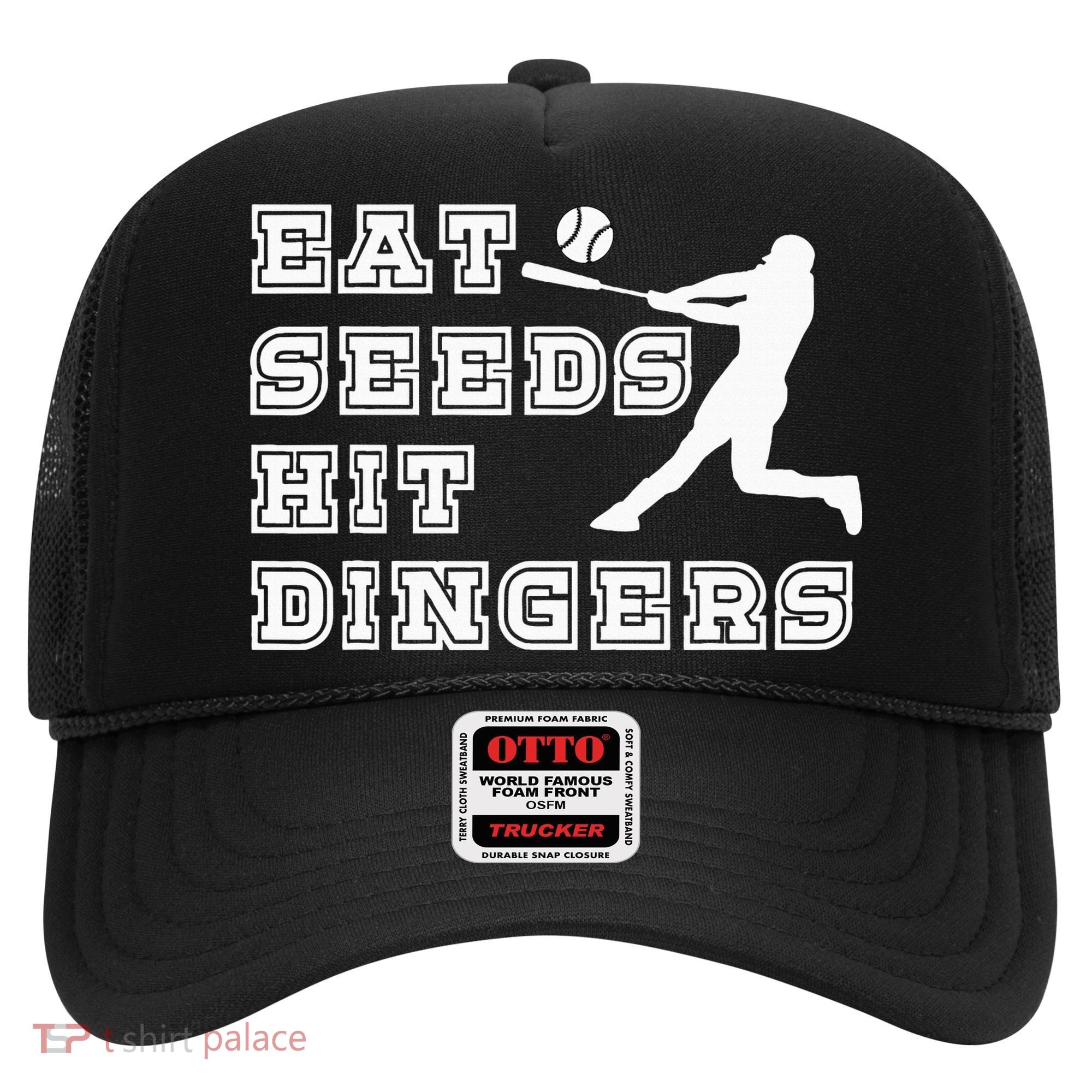 Eat Seeds Hit Dinger Baseball Lover Hat
