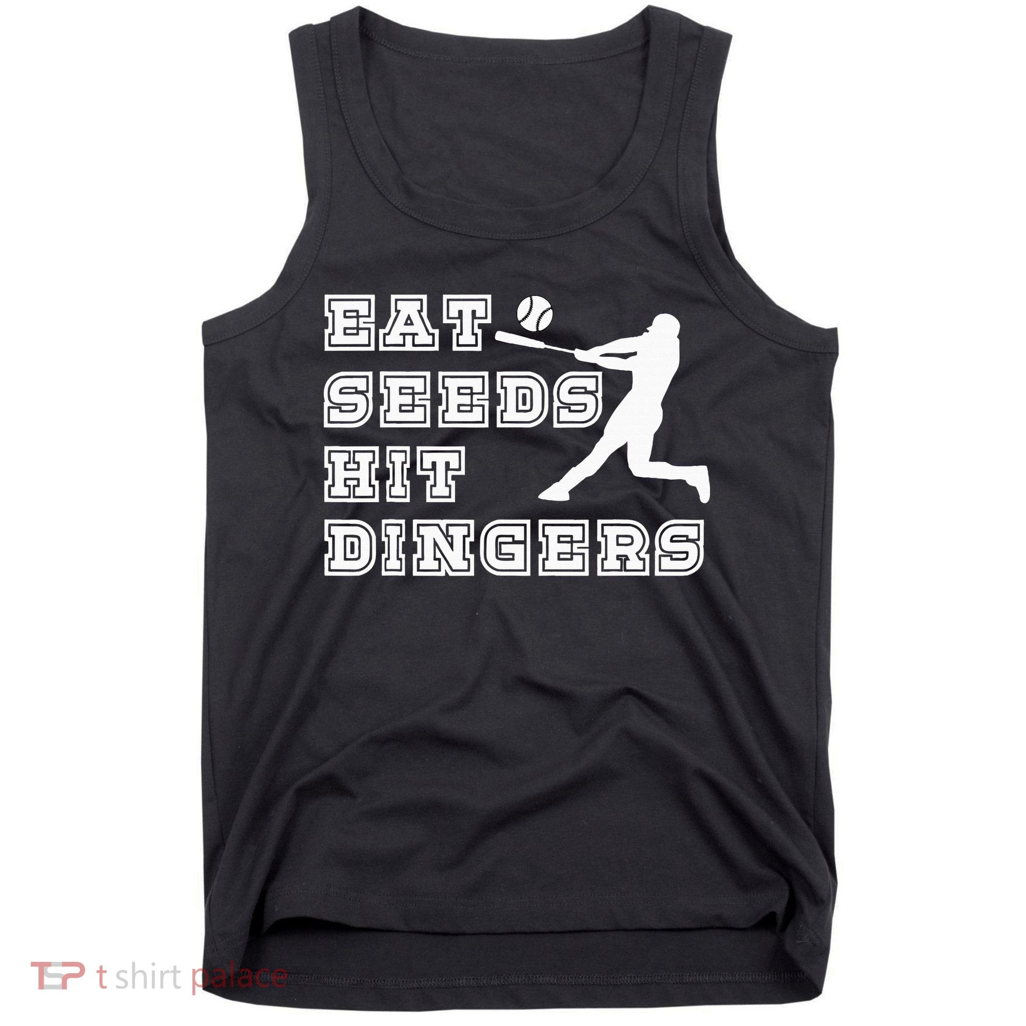 Eat Seeds Hit Dinger Baseball Lover Tank Top