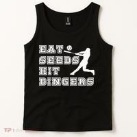 Eat Seeds Hit Dinger Baseball Lover Tank Top thumb 2