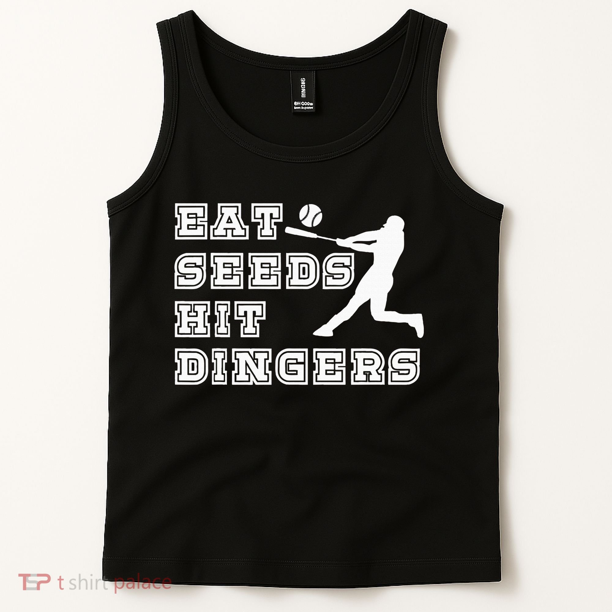 Eat Seeds Hit Dinger Baseball Lover Tank Top