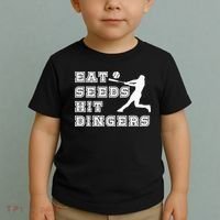 Eat Seeds Hit Dinger Baseball Lover Toddler T-Shirt thumb 2