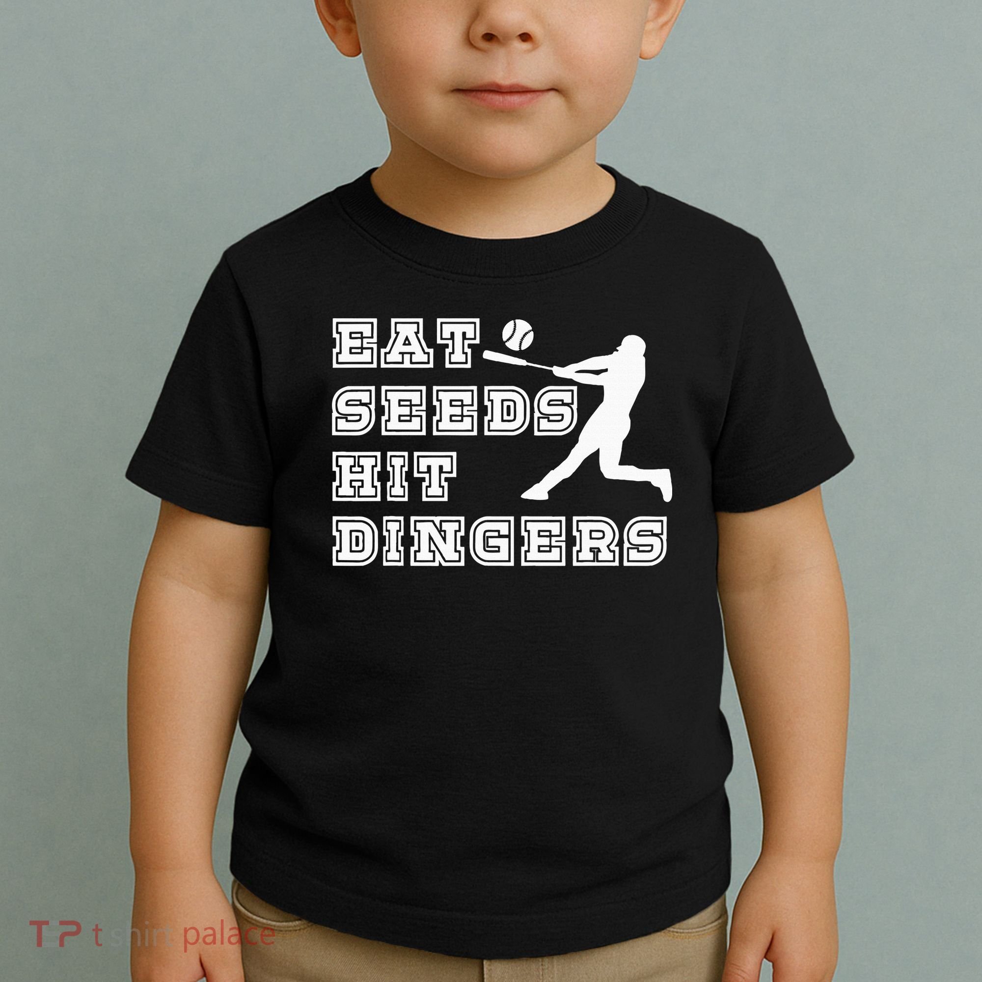 Eat Seeds Hit Dinger Baseball Lover Toddler T-Shirt