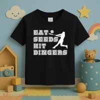 Eat Seeds Hit Dinger Baseball Lover Toddler T-Shirt thumb 3