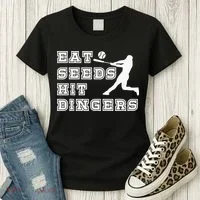 Eat Seeds Hit Dinger Baseball Lover Women's T-Shirt thumb 3