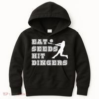 Eat Seeds Hit Dinger Baseball Lover Kids Hoodie thumb 0