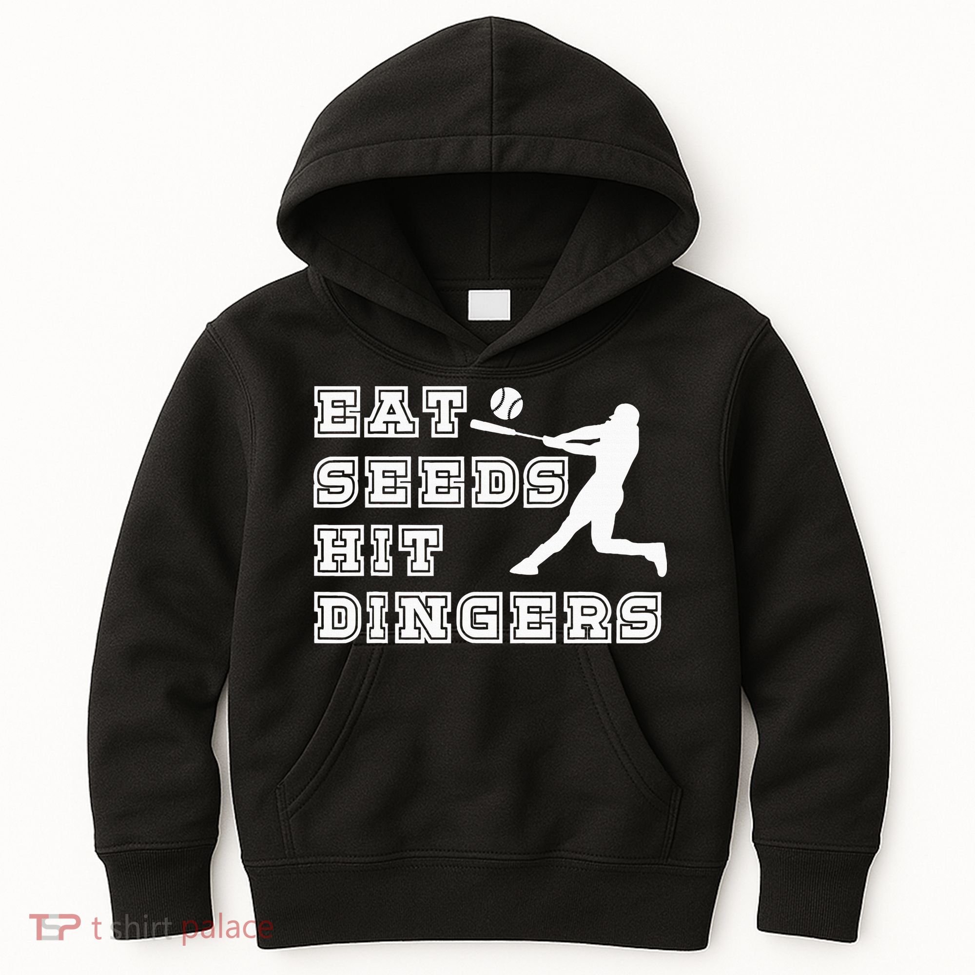 Eat Seeds Hit Dinger Baseball Lover Kids Hoodie