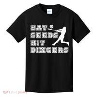Eat Seeds Hit Dinger Baseball Lover Kids T-Shirt thumb 0