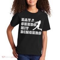 Eat Seeds Hit Dinger Baseball Lover Kids T-Shirt thumb 2