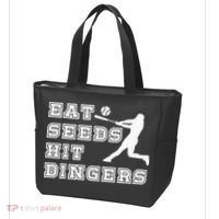 Eat Seeds Hit Dinger Baseball Lover Tote Bag thumb 3
