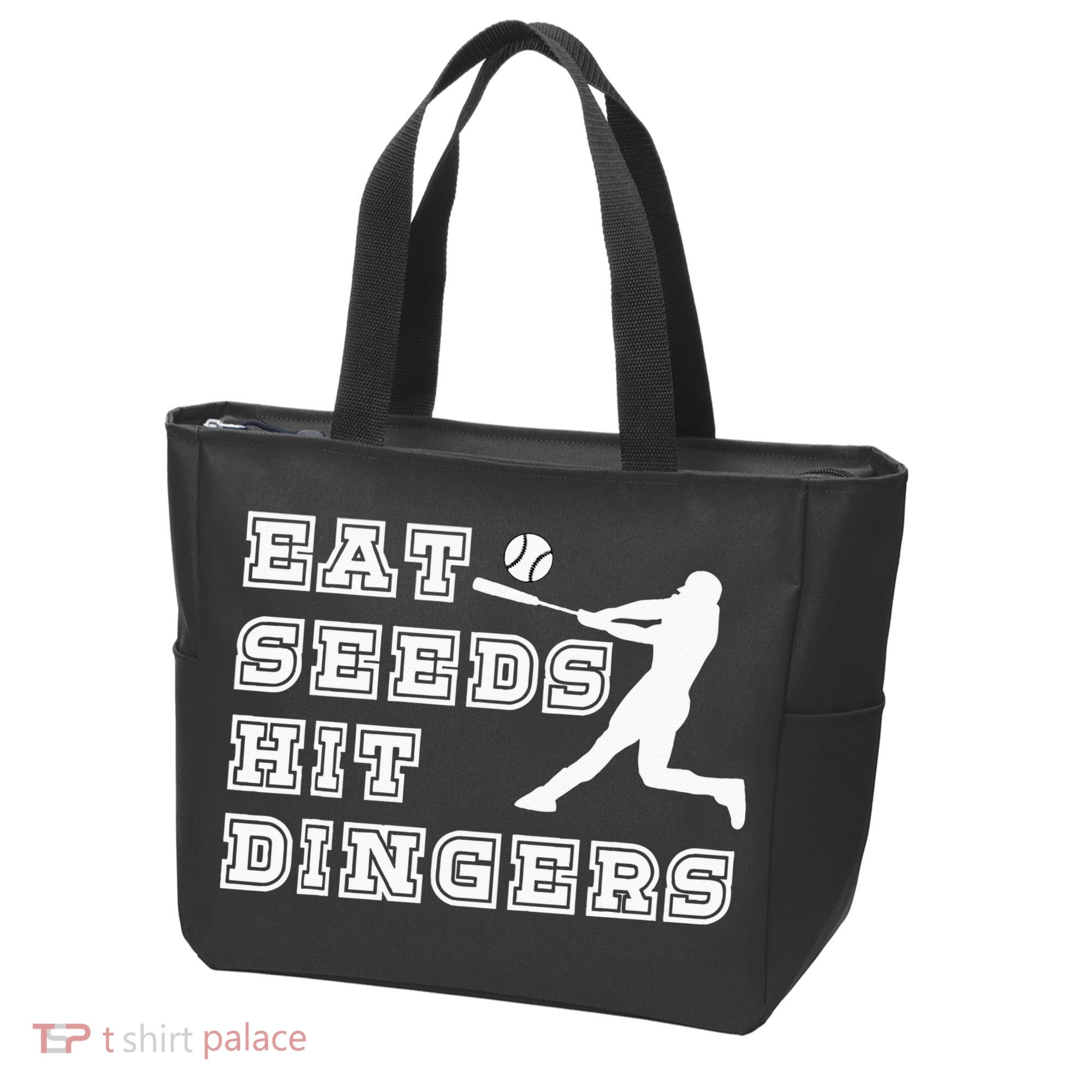 Eat Seeds Hit Dinger Baseball Lover Tote Bag