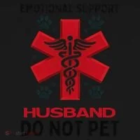 Emotional Support Husband Do Not Pet Bucket Hat thumb 4