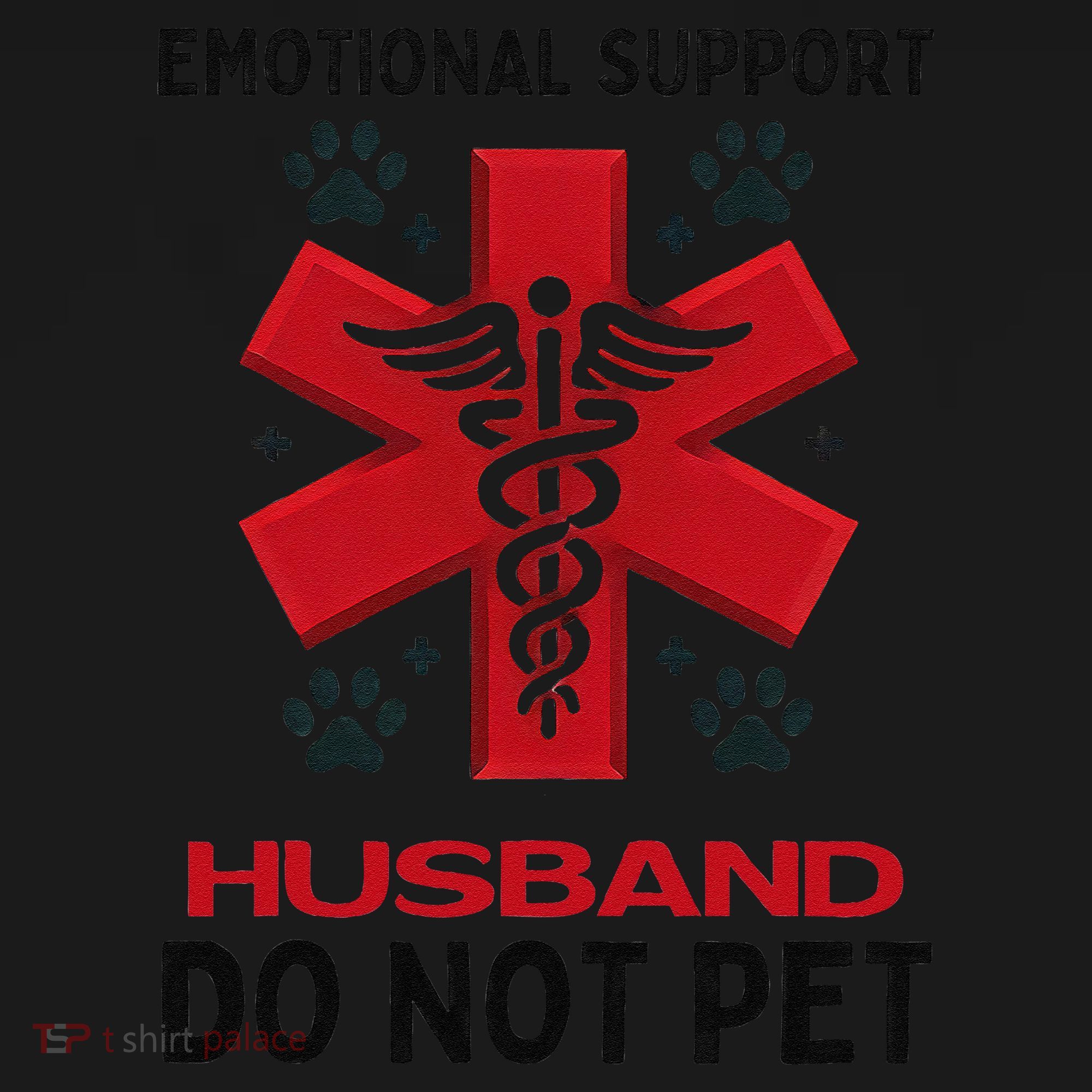 Emotional Support Husband Do Not Pet Ornament