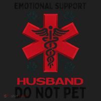 Emotional Support Husband Do Not Pet Golf Towel thumb 3