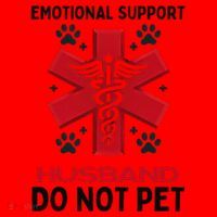 Emotional Support Husband Do Not Pet Santa Hat thumb 1