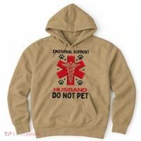 Emotional Support Husband Do Not Pet Hoodie thumb 0
