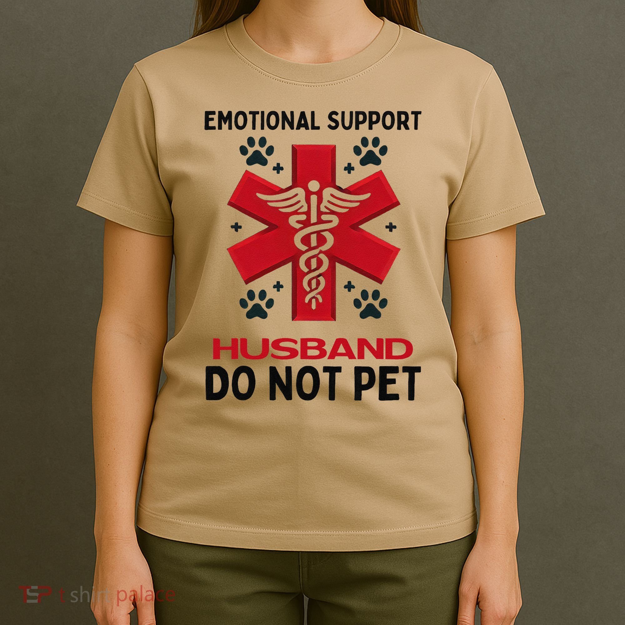 Emotional Support Husband Do Not Pet T-Shirt