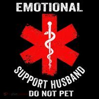 Emotional Support Husband Do Not Pet Apron thumb 3