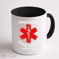 Emotional Support Husband Do Not Pet Coffee Mug thumb 1