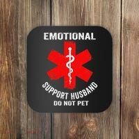 Emotional Support Husband Do Not Pet Coaster thumb 0