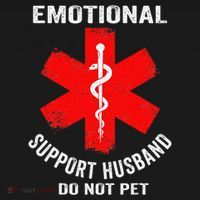 Emotional Support Husband Do Not Pet Ornament thumb 1