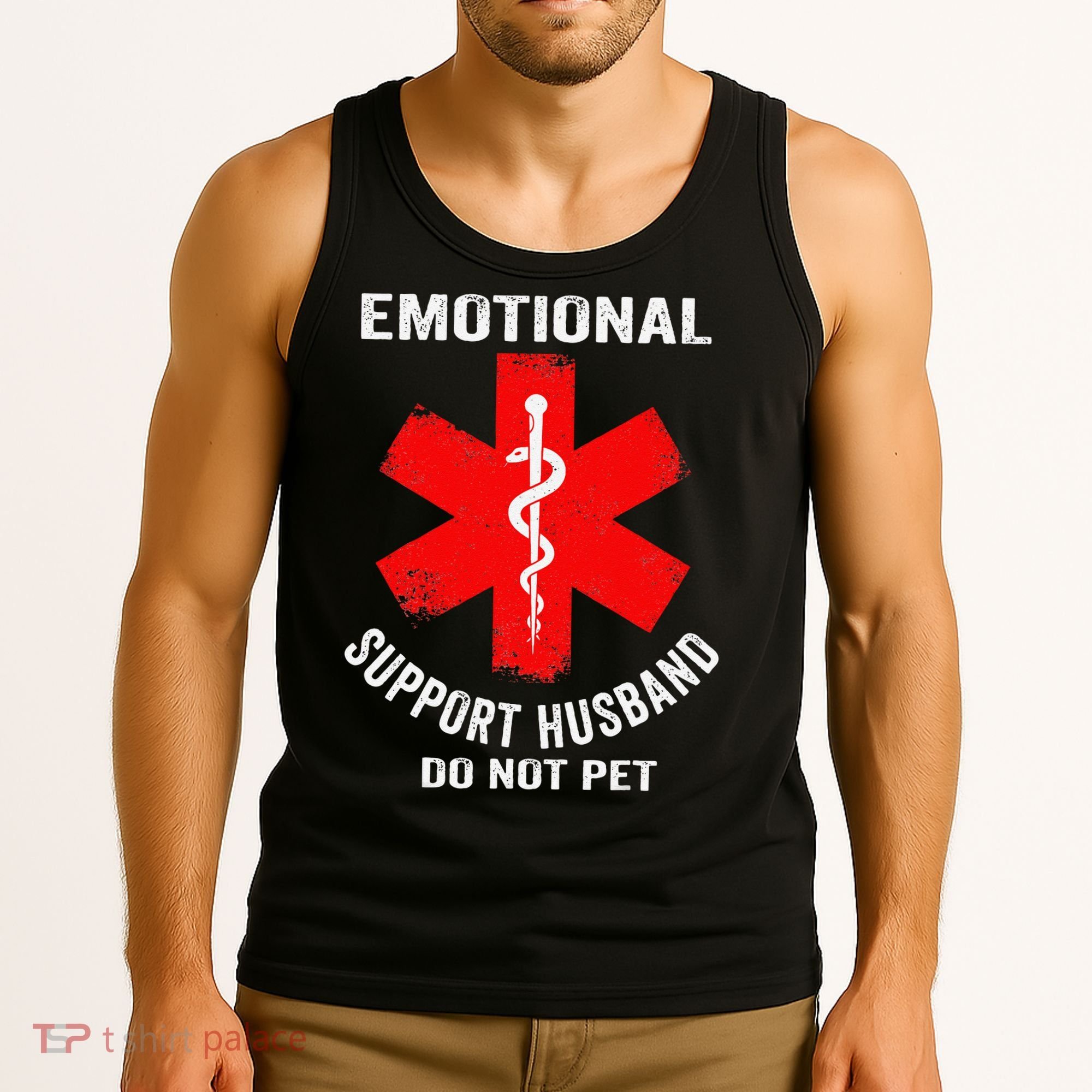 Emotional Support Husband Do Not Pet Tank Top
