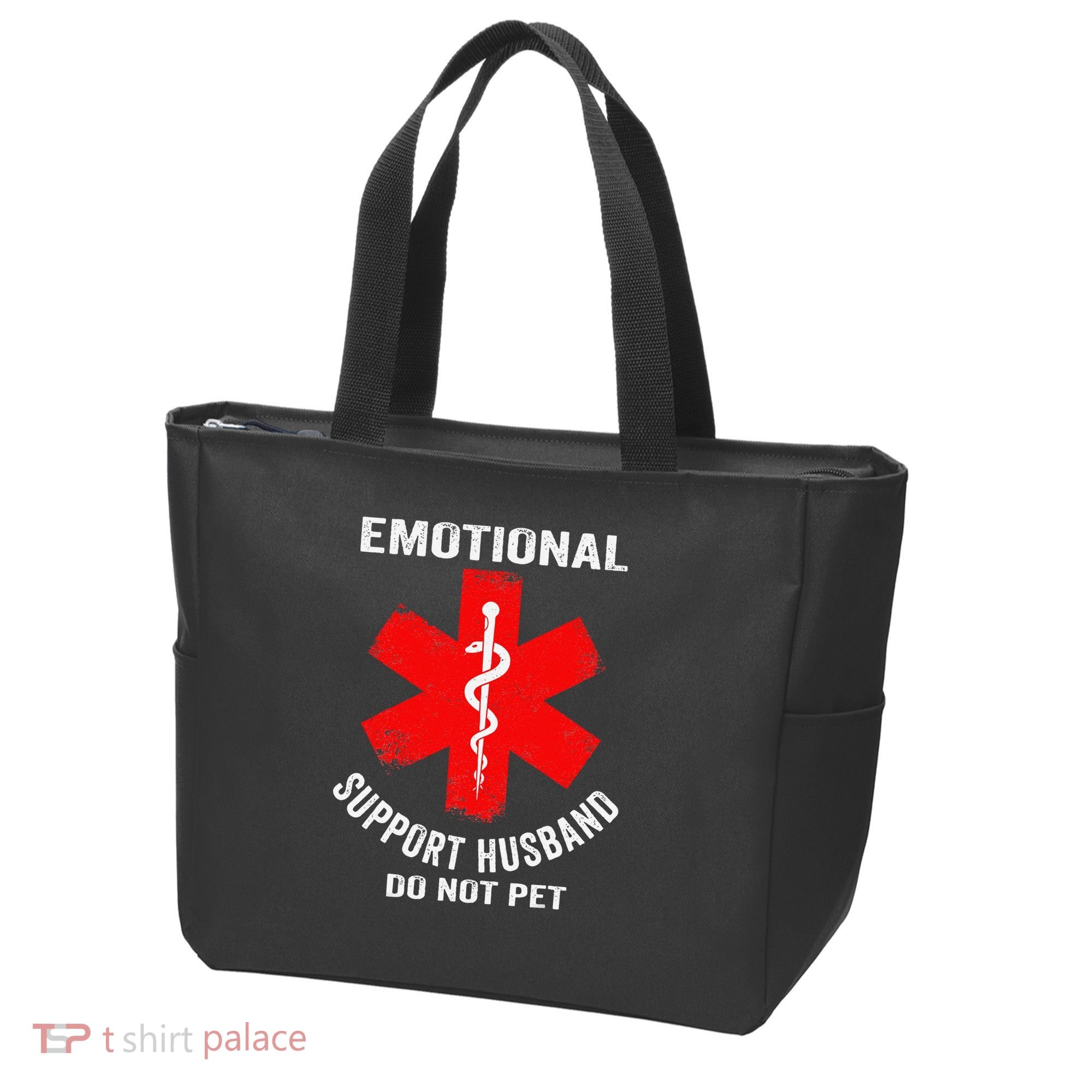 Emotional Support Husband Do Not Pet Tote Bag