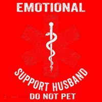 Emotional Support Husband Do Not Pet Santa Hat thumb 1