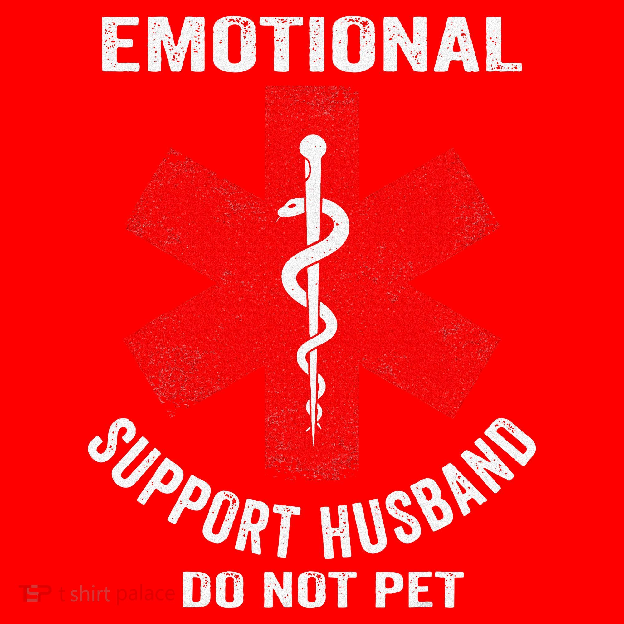 Emotional Support Husband Do Not Pet Santa Hat