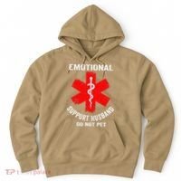 Emotional Support Husband Do Not Pet Hoodie thumb 0