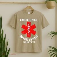 Emotional Support Husband Do Not Pet T-Shirt thumb 2