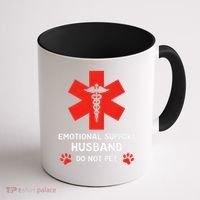 Emotional Support Husband Do Not Pet Coffee Mug thumb 1