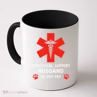Emotional Support Husband Do Not Pet Coffee Mug thumb 0