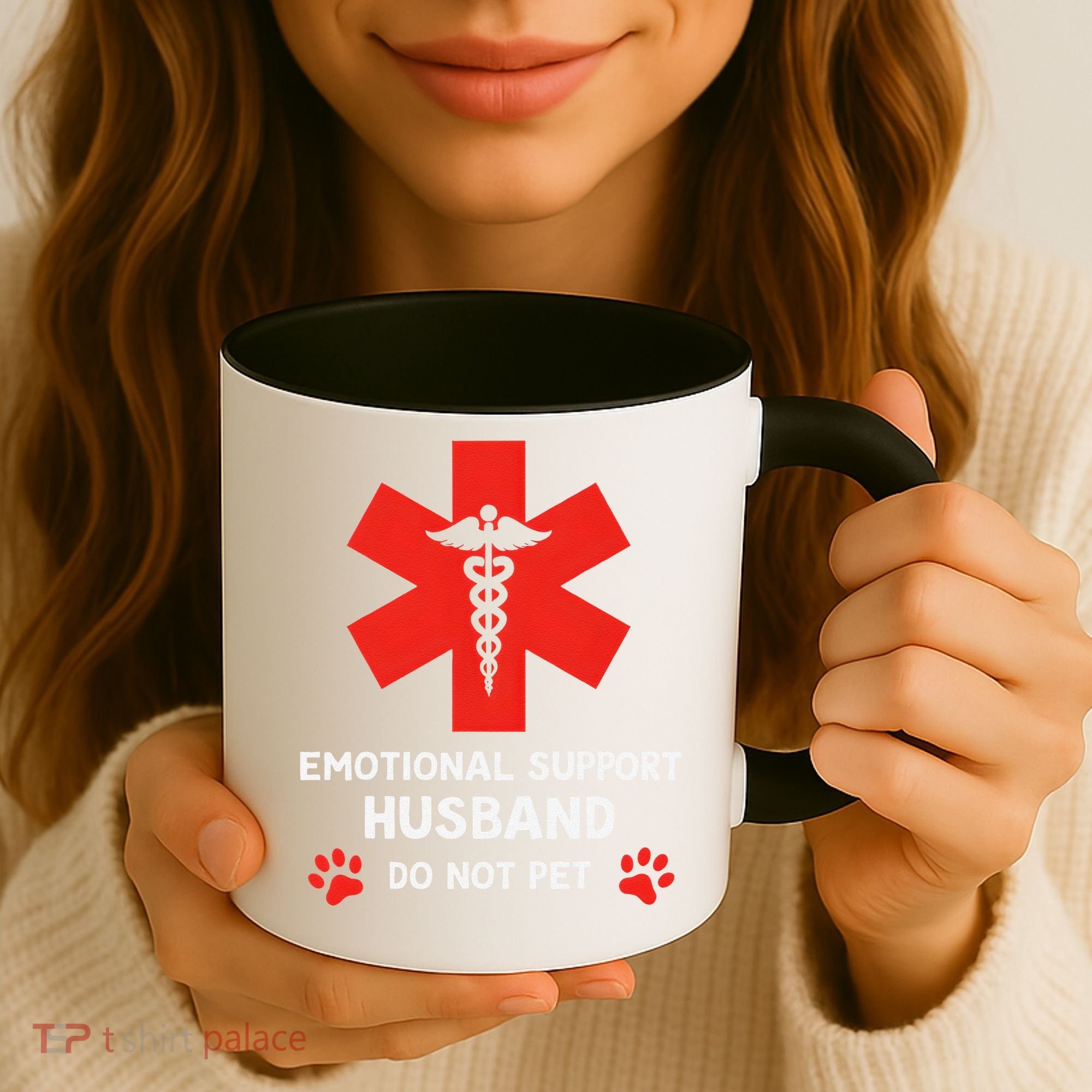 Emotional Support Husband Do Not Pet Coffee Mug
